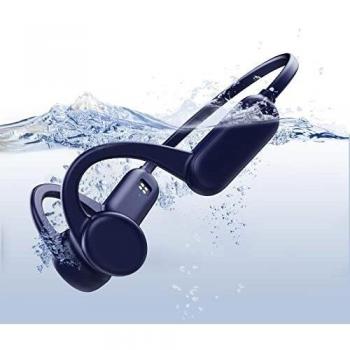 Auriculares Conduccion Osea para nadar，Auriculares inalámbricos bluetooth con micrófono,Ipx8 bajo el agua，con Memoria de 8GB，reproductor MP3 para nadar，10h Duración Batería,Carga Rápida,Running,Sport