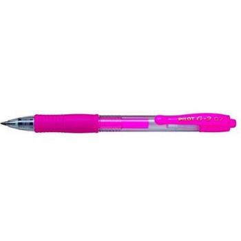 Bolígrafo Pilot G-2 Neon Rosa Punta 0,7 mm