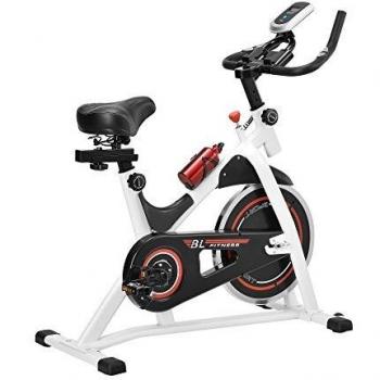 [in.tec] Bicicleta estática/Indoor Cycling - Blanca - Ejercicio en casa - Fitness - Spinning