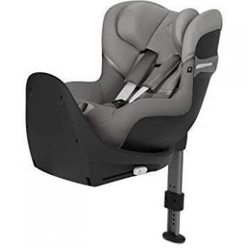 CYBEX Gold Silla de coche para niños Sirona S i-Size, Sistema giratorio de 360°, En contra de la marcha, 0-4 años aproximativamente, Altura máxima 105 cm, Soho Grey