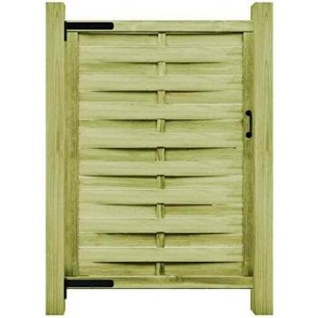 vidaXL Puerta de Valla Jardín Madera Impregnada Verde 100x175 cm Cancela Cercado