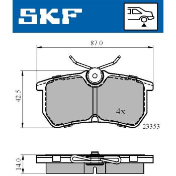 Pastillas de freno SKF VKBP 90484