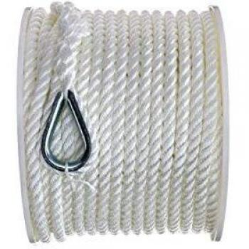 Seachoice 50-40721 Cabo amarre nylon, 3 filamentos, 9 mm x 46 m