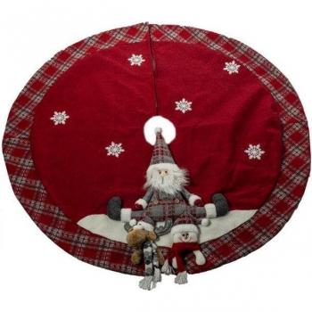 Falda de árbol de Navidad 90-110cm con Tela navideña