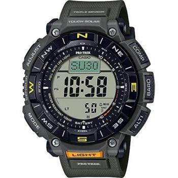 Casio Pro Trek PRG-340-3ER Outdoor Solar Watch - Green Resin Band