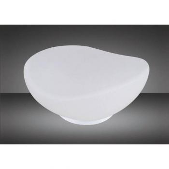 Lámpara de mesa Opal 1 bombilla E27, cromo pulido / vidrio blanco esmerilado