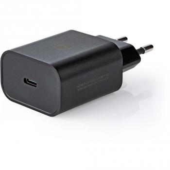 Cargador Rápido USB-C 32W con Salida de 1 Puerto y Selección Automática de Voltaje (1.5A / 2A / 2.5A / 3A) - Negro