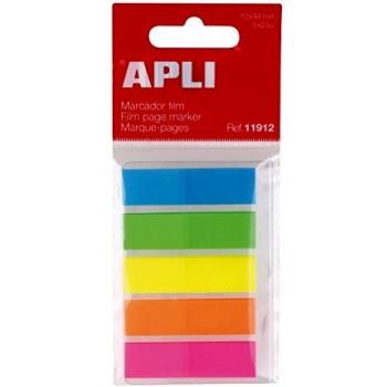 APLI, 11912, Índices adhesivos, film colores flúor, 12 x 44