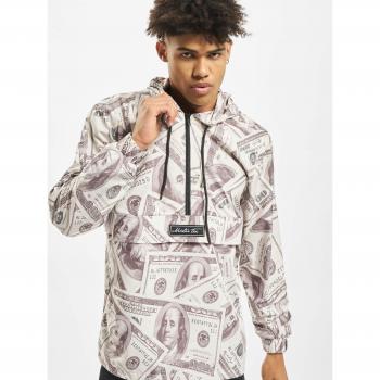 Mister Tee Dollar Windbreaker Jacket - Beige/Sand, Men's Size S