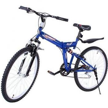 VEVOR Bicicleta MontañA Shimano De Acero Al Carbono MTB 26 Inch Mountainbike 66CM Plegable Bicicleta 7 Velocidades