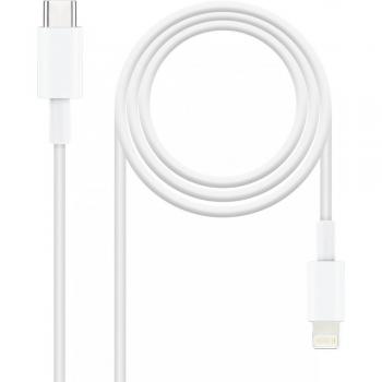 Nanocable 10.10.0602 Cable USB 2.0 Tipo-C a Lightning Macho/Macho 2m Blanco