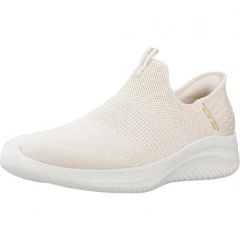 Zapatillas deportivas de mujer Skechers Slip-ins Ultra Flex 3.0 en color beige, modelo Cozy Streak, talla 36
