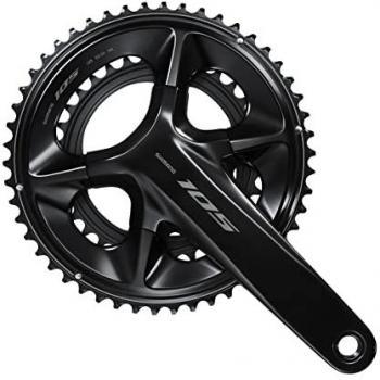 SHIMANO 105 Juego de bielas FC-R7100 12 velocidades 160.0 mm 52-36D Negro para bicicleta