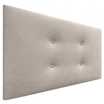 Cabecero de Polipiel o Tela Aqualine Pro Tapizado con 2 Hileras de Botones - Beige 90x50cm (Camas 70/80/90)