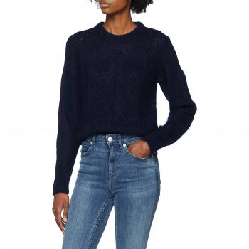 Filippa K Soft Mohair R-Neck suéter, Azul