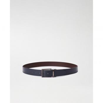 Cinturón de hombre en piel reversible color negro