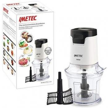 Imetec CH 1000 Picadora de Alimentos, 500 W, De plástico, Blanco y Negro