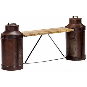 Milk Bottle Bench 150x33x64 cm Solid Mango Wood