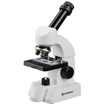 Bresser Microscopio 40-640x con Amplio Juego de experimentos y muestras Inteligentes con código QR