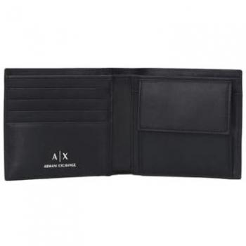 Armani - Cartera Negra para Hombre con diseño elegante, material de alta calidad, compartimentos múltiples para tarjetas y billetes, cierre seguro, estilo moderno y versátil