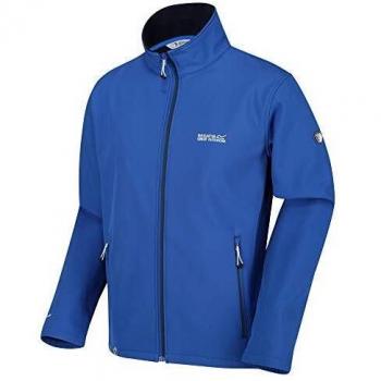 Regatta Cera IV-Chaqueta Softshell, Tejido Elástico Y Resistente Al Viento con Cremallera Integral Soft Shell, Hombre, Nautical Blue, XXXL