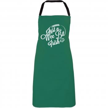 Sólo un Wee Bit irlandés St Patrick día de la cocina de chef babero Delantal verde