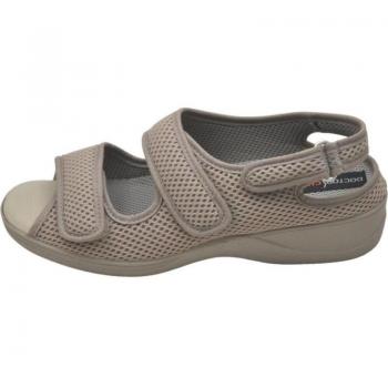 Zapatillas para el hogar Doctor Cutillas modelo 21821 para mujer en color beig, sandalias D`CUTILLAS DOCTOR CUTILLAS slipper cómodas tipo tostado