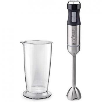 Ufesa BP4750 Vario 1400 Titanium XL Batidora de Mano, 1400 W, 4 Cuchillas de Titanio, Pie XL, 20 Velocidades + Turbo, Diseño Ergonómico y Anti Salpicaduras, Vaso Medidor Incl., Sin BPA