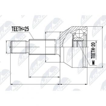 Juego de articulación para árbol de transmisión NTY NPZ-FR-013