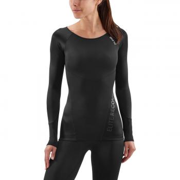 SKINS DNAmic Elite Recovery Camisa Manga Larga, Negro, Extra-Large