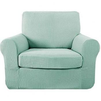 Deconovo Funda de Sofá para Salón 1 Plaza 84 x 90 x 91 cm Azul Claro