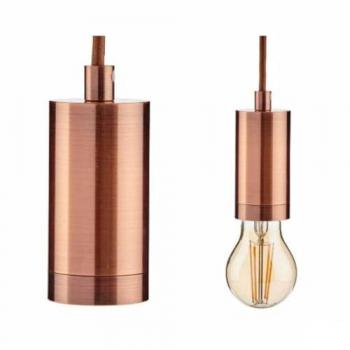 Lámpara de Techo Bronce Metal 60W Originalidad 9,5 x 9,5 x 9,7 cm (6 Unidades)