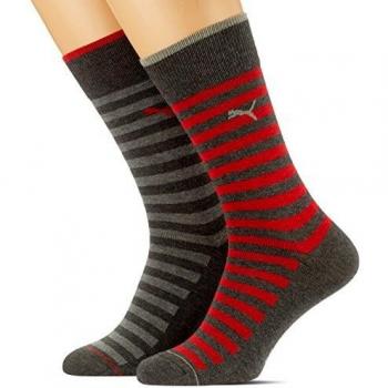 PUMA 172010001 Casual Sock, Red/Grey Melange, 39/42 Men's