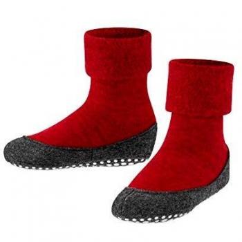 FALKE Cosyshoe Kids Slippers with Virgin Wool and Non-Slip Sole, Red (Fire)