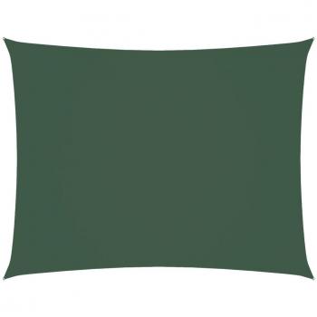 Toldo de vela rectangular tela oxford verde oscuro 3.5x5 m