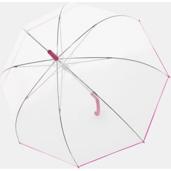 Paraguas Doppler transparente con detalles en rosa