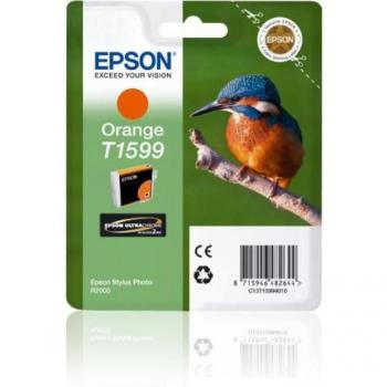 Epson T1599 Cartucho de Tinta Naranja, 17ml, Serie Martín Pescador, Compatible con Stylus Photo R2000