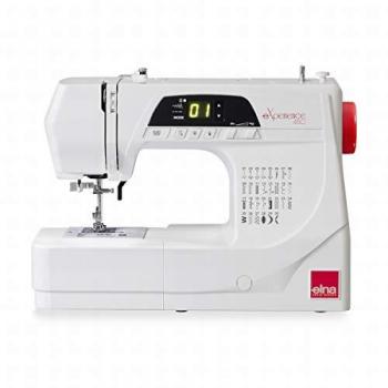 Máquina de Coser Electrónica Elna eXperience 450 - Brazo Libre, 30 Puntadas, Enhebrador Automático, Ojal Programable, Regulador de Velocidad, Doble Altura de Prensatel