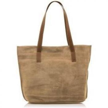Mustang Sanaa Beige Bolso de Hombro para Mujer con Cierre de Imán en Piel de Serraje Color Natural
