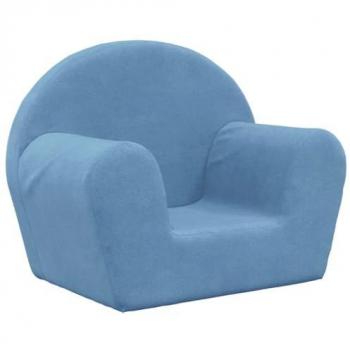 Sofá Infantil Azul de Suave Felpa