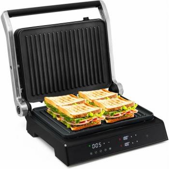 Parrilla Eléctrica 3 en 1 Costway con Chapas Antiadherentes, Control de Temperatura y 5 Modos Automáticos, 2000W