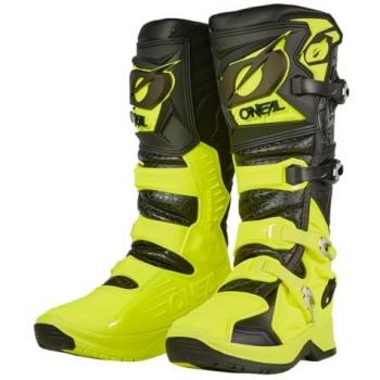 Botas de motocross O'Neal RMX Pro Negro-Amarillo Neón