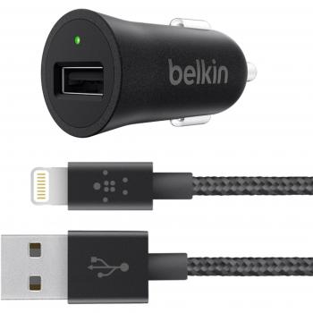 Belkin F8J186bt04-BLK - Cargador para Coche Universal con Cable de Lightning a USB
