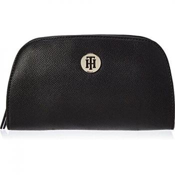 Tommy Hilfiger - Classic Saffiano Washcase, Fundas de carnés Mujer, Negro