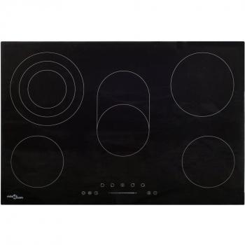 Placa Vitrocerámica 90cm 5 Zonas Control Táctil 8500W Negra