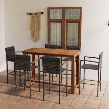 7-Piece Grey Garden Bar Set