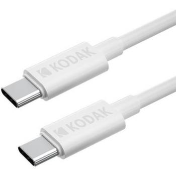 Cable USB-C a USB-C Kodak 30425972 Blanco 1m