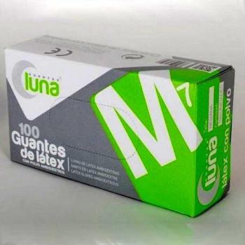guantes latex sin polvo 100u TALLA M