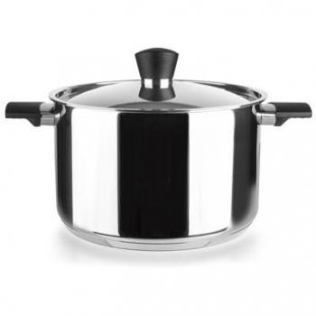Olla con Tapa Svea Ibili Ø16cm Acero Inoxidable 18/10 Capacidad 2.5L Asas Bakelita