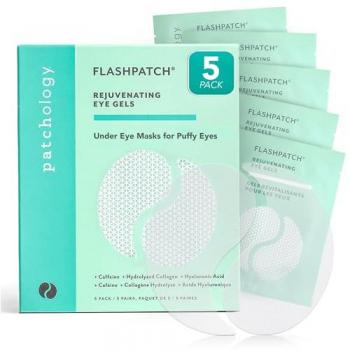 Patchology FlashPatch 5-Minute Rejuvenating Hydrogel Eye Mask Travel Pack (5 Count)